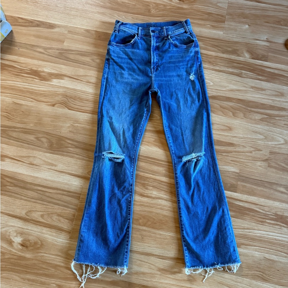 Awesome Mother Denim The Hustler Ankle Fray in Can’t Stop Staring - Sz 28